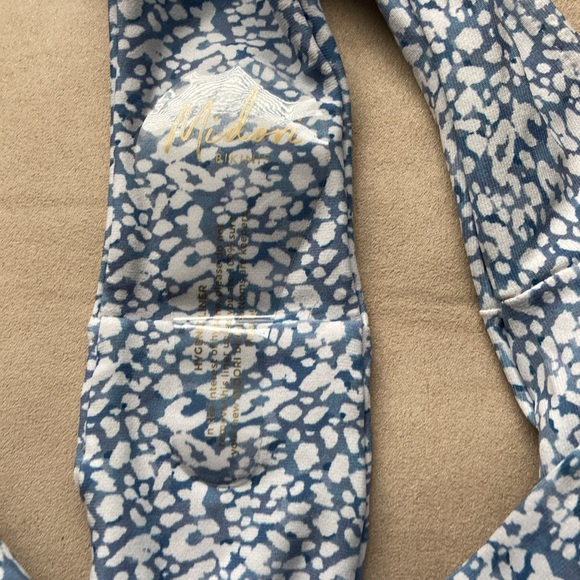 NWT Midori Pebbled Brayden Blue Patterned Bikini Bottom size S - Picture 5 of 5